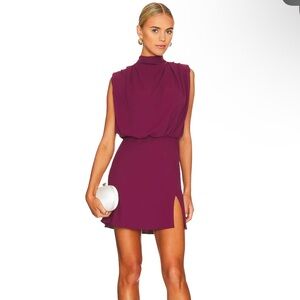 Franny Mini Dress in Aubergine